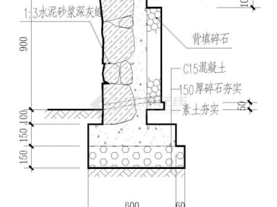 毛石混凝土擋墻,毛石混凝土擋土墻