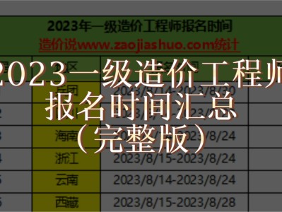 一級造價工程師時候報名時間,一級造價工程師報名時間與考試時間