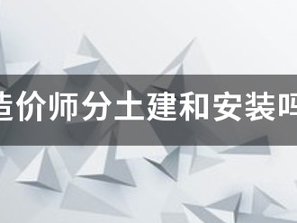 造價(jià)師分土建和安裝嗎